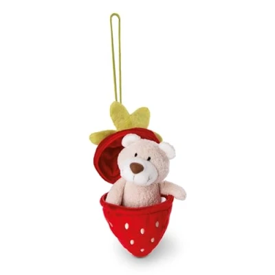 Abbildung von Nici Plüschanhänger Classic Bear, Bär Bendix in Erdbeere, 13 cm, enthält recyceltes Material (Global Recycled Standard)