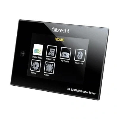 Abbildung von Albrecht DR53, DAB+/UKW Digitalradio Tuner, 27251, mit 4&#039;&#039; Farbdisplay zum Anschluss an die Stereoanlage inkl. Fernbedienung