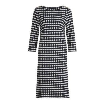 Abbildung von Betty Barclay Damen Etuikleid mit 3/4 Arm 36, Dunkelblau/Weiß