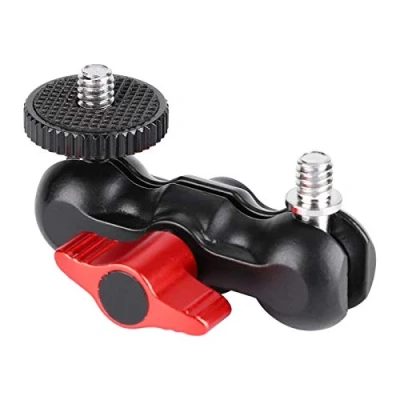 Abbildung von Sxhlseller 1/4 Zoll Magic Arm Mount Adapter für Kamera, Multifunktions Kugelkopf 360 Grad Drehung , Fülllicht Usw.