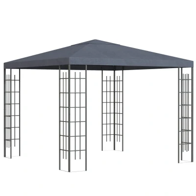 Abbildung von Gartenpavillon 3 x m Pavillon Gartenzelt Festzelt Partyzelt Stahl Polyester Grau