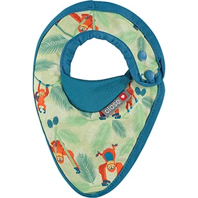 Abbildung von Close Pop in Neugeborenes 0 bis 6 Monate alt Bandana Unisex Baby Sabberlätzchen wasserdicht Stufe 1 Orang Utan Farbe