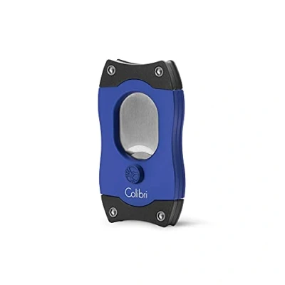 Abbildung von Colibri S Cut EZ Zigarrenschneider Blau Federauslöser Bis zu 66 Ringmaß Zigarren Ergonomisches Design Inklusive Geschenkbox