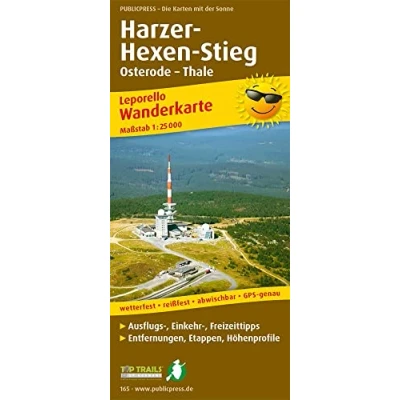 Abbildung von Harzer Hexen Stieg, Osterode Thale: Leporello Wanderkarte mit Ausflugszielen, Einkehr &amp; Freizeittipps, wetterfest, reissfest, abwischbar, GPS genau. 1:25000 (Leporello Wanderkarte: LEP WK)