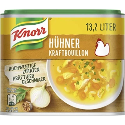 Abbildung von Knorr Hühner Kraftbouillon Dose Ergiebigkeit, 13200 ml