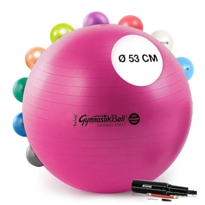 Abbildung von PEZZI Original Pezziball MAXAFE 53 cm m. Pumpe rubinrot Gymnastikball