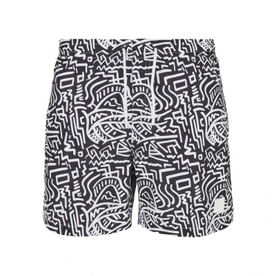 Abbildung von Urban Classics Pattern Badeshorts, Herren, Größe: Small, Signs aop