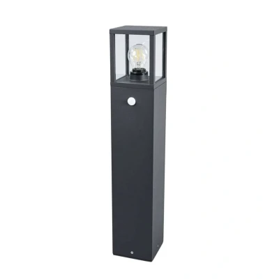 Abbildung von Lucande Wegeleuchte Klemens, 65 cm, Sensor, grafitgrau, E27