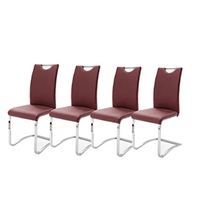 Abbildung von Robas Lund, Stuhl, Esszimmerstuhl, Schwingstuhl Köln, 4er Set, Bordeaux, 57 x 43 100 cm