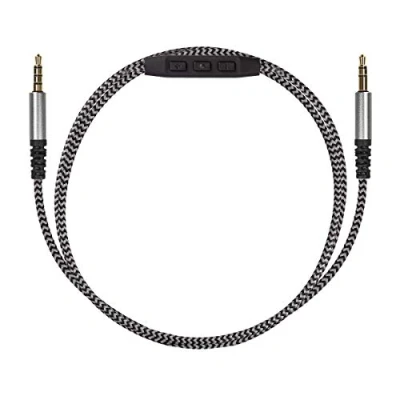 Abbildung von kwmobile Kopfhörerkabel für Over Ear Kopfhörer Audio Kabel, Ersatz Kabel 150 cm Mikrofon Lautstärkeregler 3.5mm Klinke