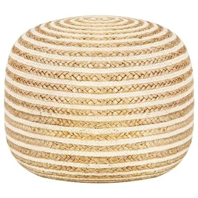 Abbildung von vidaXL Sitzpuff Pouf Sitzpouf Puff Polster Sitzkissen Sitzhocker Fußhocker Hocker Fußbank Ottoman Bodenkissen 45x30 cm Handgefertigt Jute