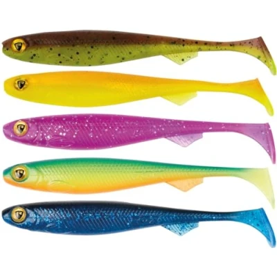 Abbildung von Fox Rage Slick Shad Mixed UV Colour Pack 9cm Gummifisch
