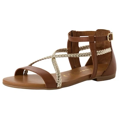 Abbildung von Tamaris Schaftsandale, Damen, Größe: 39, Cognac comb Schuhe