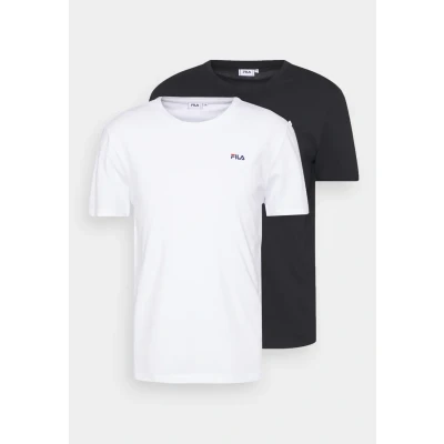 Abbildung von FILA Herren Brod Double Pack T Shirt, Bright White Black Beauty, L