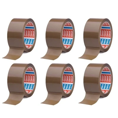 Abbildung von tesa 64014 Klebeband Paketklebeband Packband 66m x 50mm (6 Rollen, braun)