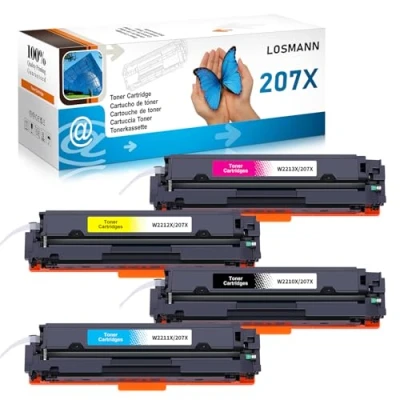 Abbildung von LOSMANN 207X Mit Chip Toner Kompatibel für HP 207A Ersatz Color Laserjet Pro MFP M283fdw M255dw M282nw M283fdn M255nw W2210X W2211X W2212X W2213X (4er Pack)