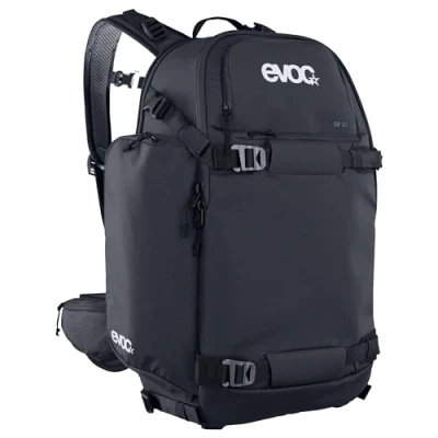 Abbildung von EVOC CP 26 Sportrucksack, ideale Fototasche (verstellbarer Hüftgurt, Kleinteilfächer, Lawinenausrüstung, atmungsaktives Material, Maße: 30 x 52 17 cm, Volumen: l), Schwarz