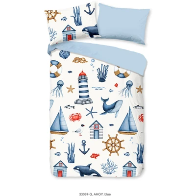 Abbildung von good morning Babybettwäsche &quot;Ahoy&quot;, 100% Baumwolle, Reißverschluss, Wendeoptik, Baby, Kind, Maritim
