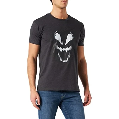 Abbildung von Marvel Herren Mevenoxts147 T Shirt, Anthracite Melange, S
