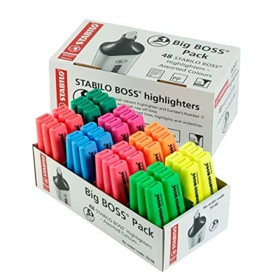 Abbildung von Textmarker STABILO BOSS ORIGINAL 48er Pack mit 8 verschiedenen Farben
