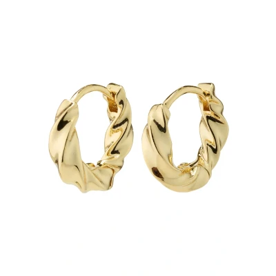Abbildung von Pilgrim Taffy Small Swirl HOOP Earrings Goldplated Ohrringe, Damen, Größe: One Size, Gold plated