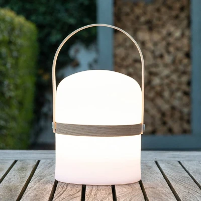 Abbildung von Lucide JOE Tischlampe Außen Ø 14,5 cm LED Dim. 1x3W 2800K IP44 Weiß