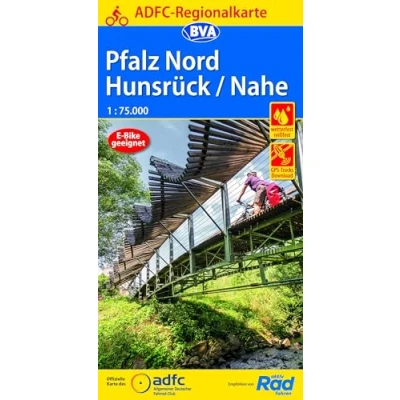 Abbildung von ADFC Regionalkarte Pfalz Nord/ Hunsrück/ Nahe, 1:75.000, mit Tagestourenvorschlägen, reiß und wetterfest, E Bike geeignet, GPS Tracks Download (ADFC 1:75000)