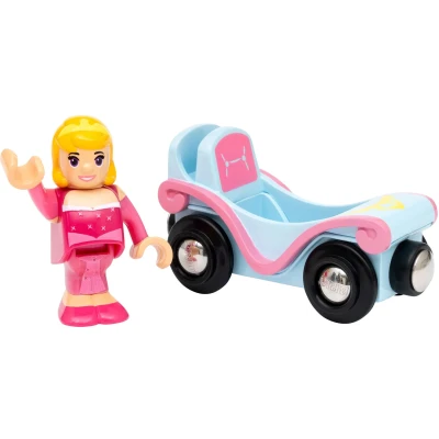 Abbildung von BRIO Disney Princess Aurora MIT Waggon Minispielzeug für Kinder, Größe: One Size, Pink