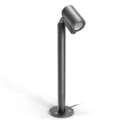 Abbildung von Steinel LED Strahler Spot Way N, 7,86 W Wegeleuchte mit Dämmerungsautomatik, 512 lm, Aluminium, IP44, Anthrazit