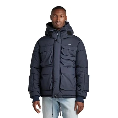 Abbildung von G STAR RAW Herren Field Hooded Puffer Jacke, Blau (salute D20516 D199 C742), L
