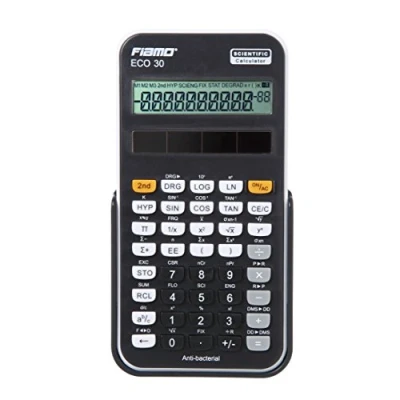 Abbildung von Fiamo Wissenschaftlicher Rechner ECO30, 138 Funktionen und 10 stelligem Display, schwarz/weiß