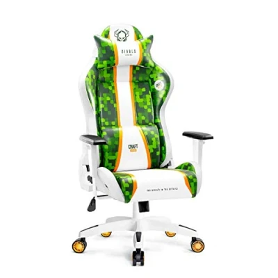 Abbildung von Diablo X One 2.0 Gaming Stuhl Gamer Chair Bürostuhl Schreibtischstuhl Verstellbare Armlehnen Ergonomisches Design Nacken/ Lendenkissen Wippfunktion Craft Normal (L)