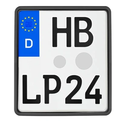 Abbildung von L &amp; P Car Design Kennzeichenhalter für Motorrad 180x200 mm Nummernschildhalter Kennzeichenhalterung, (1 Stück)