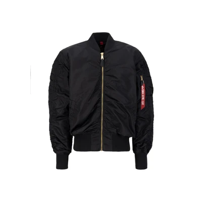 Abbildung von Alpha Industries MA1 Puckered Bomberjacke, Herren, Größe: Large, Black