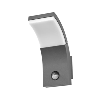 Abbildung von Lucande LED Außenwandleuchte Timm, 20 cm, anthrazit, Sensor