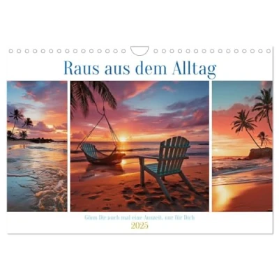 Abbildung von Raus aus dem Alltag (Wandkalender 2025 DIN A4 quer), CALVENDO Monatskalender