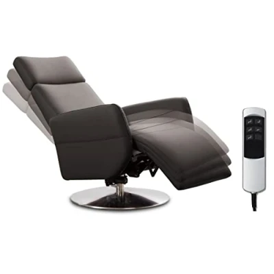 Abbildung von Cavadore TV Sessel Cobra mit 2 E Motoren / Elektrischer Fernsehsessel Fernbedienung Relaxfunktion, Liegefunktion Ergonomie M Belastbar bis 130 kg 71 x 110 82 Echtleder Mokka