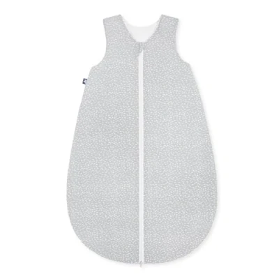 Abbildung von Julius Zöllner Sommerschlafsack Jersey, 0,5 TOG, waschbar bei 60C, Made in Germany, OEKO TEX Standard 100, Tiny Squares Grey, Gr. 56/62