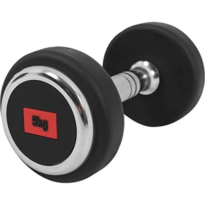 Abbildung von GORILLA SPORTS Kurzhantel Einzeln/2er Set, Gewichte 2,5 50kg Rundhanteln, Dumbbells, Hantelset, mit/ohne Ablage, aus Gusseisen, Gummiert, Griff Gerändelt, Rutschfest
