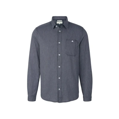 Abbildung von TOM Tailor Hemd, Herren, Größe: Small, Navy white structure