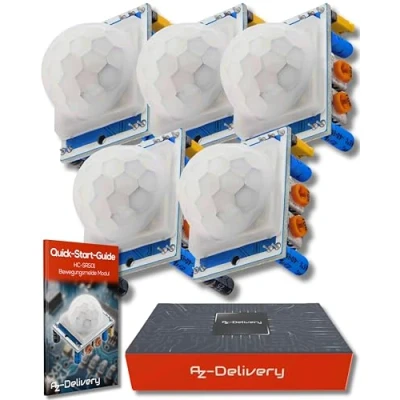 Abbildung von AZDelivery 3 x HC SR501 PIR Bewegungssensor Bewegungsmelde Modul kompatibel mit Arduino und Raspberry Pi inklusive E Book!