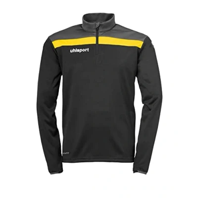 Abbildung von uhlsport Kinder Offense 23 1/4 Zip Top Sweatshirt, schwarz/Anthra/limonengel, 140