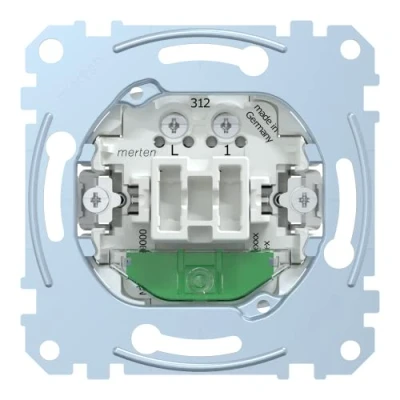 Abbildung von Schneider Electric Merten MEG3506 0000 Aus/Wechsel Kontrollschalter Einsatz, 1 polig, 16 AX, AC 250 V, Schraub Liftklemmen, Unterputz zum Einbau von Schalter und Steckdose