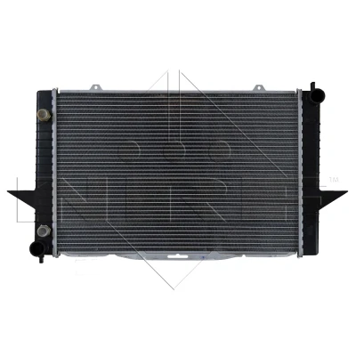Abbildung von NRF EASY FIT 58343 Kühler, Motorkühlung Aluminium 590 386 34 mit Anbauteilen Kühlrippen gelötet VOLVO: V70 I, XC70 I Cross Country, C70 Cabrio
