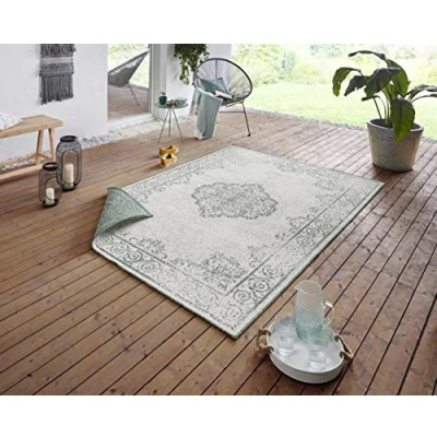 Abbildung von NORTHRUGS Teppich &quot;CEBU Wendeteppich&quot;, rechteckig, In &amp; Outdoor, Wetterfest, Balkon, Wohnzimmer, Wasserfest, Orientalisch