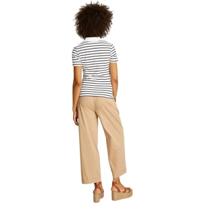 Abbildung von Tommy Hilfiger Poloshirt, Damen, Größe: XL, Breton ecru/dark night navy