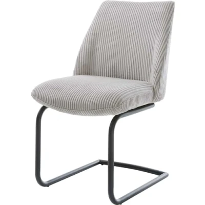 Abbildung von Freischwinger Elso Flex Cord Silbergrau rund Schwarz Taschenfederkern