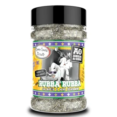 Abbildung von Angus &amp; Oink Rubba Jalapeno Jerb Gewürz 200g Mr Rub Authentische Kreol und Cajun Aromen Perfekt für Garnelen, Schweinefleisch, Fisch, Hühnchen Vegan freundlich