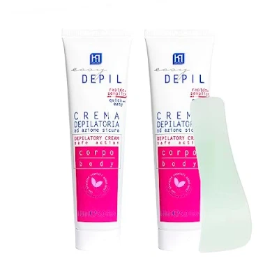 Abbildung von Easy Depil Set 2 Stück Entschäumer Körper Beine 150 ml. Schnell, einfach zu bedienen, effektiv und sicher, mit süßen pflanzlichen Proteinen, glatte Haut, angenehmer Duft, Unisex