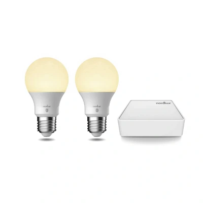 Abbildung von Nordlux LED Leuchtmittel Smartlight, E27, 1 St., Farbwechsler, Smart Home Starter Kit+2 + Bridge,mit Wifi oder Bluetooth